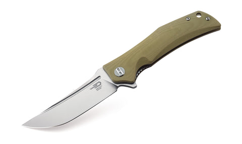 BESTECH SCIMITAR BG05C-1 Beige G10 Handle 3.5" D2 Blade