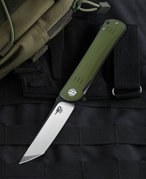 BESTECH KENDO BG06B-2 Army Green G10 Handle 3.5" D2 Blade