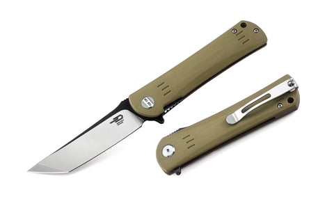 BESTECH KENDO BG06C-2 Beige G10 Handle 3.5" D2 Blade