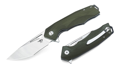 BESTECH TOUCAN G10 Handle: 3.47" D2 Blade BG14B-1