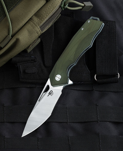 BESTECH TOUCAN G10 Handle: 3.47" D2 Blade BG14B-1