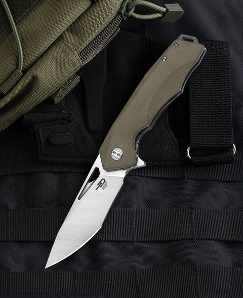 BESTECH TOUCAN G10 Handle: 3.47" D2 Blade BG14C-1