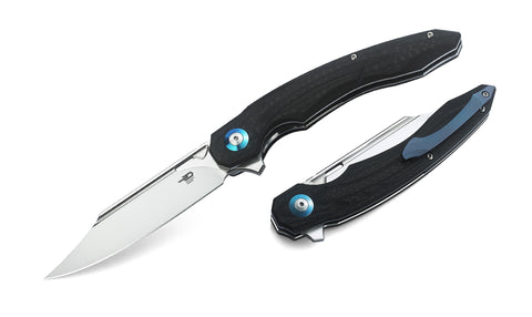 BESTECH FANGA BG18C Interlayer with Carbon Fiber and G10 Handle 4.25" D2 Blade