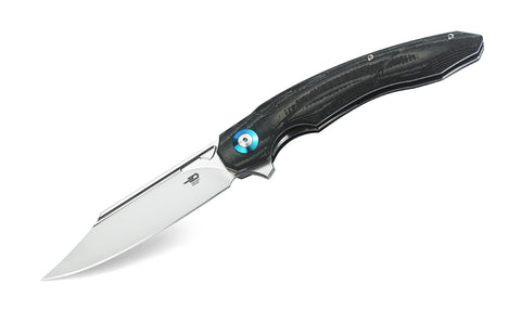 BESTECH FANGA BG18D Interlayer with Carbon Fiber and G10 Handle 4.25" D2 Blade