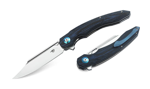 BESTECH FANGA BG18E Interlayer with Carbon Fiber and G10 Handle 4.25" D2 Blade