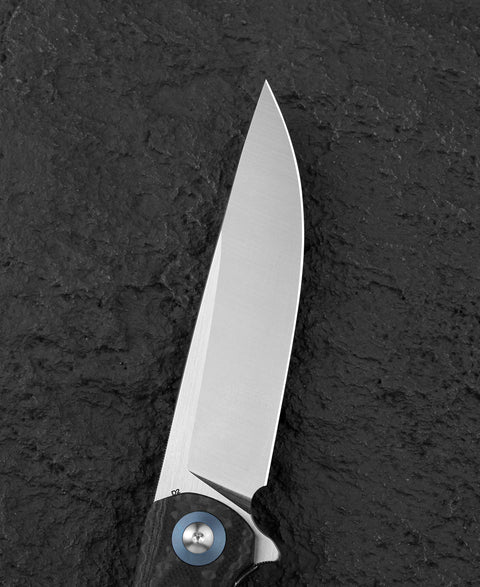 BESTECH ASCOT BG19A Interlayer with Carbon Fiber and G10 Handle 3.82" D2 Blade