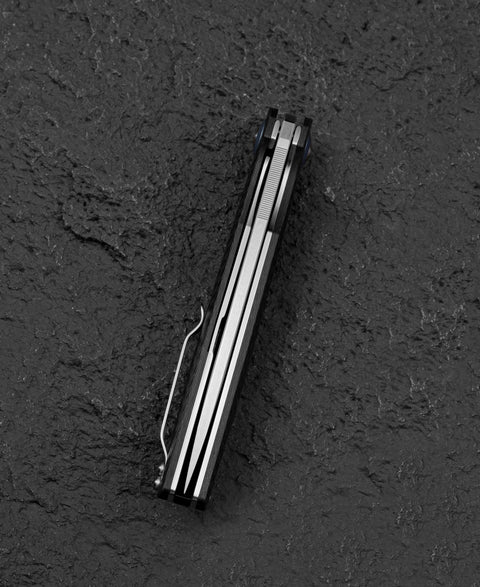 BESTECH ASCOT BG19A Interlayer with Carbon Fiber and G10 Handle 3.82" D2 Blade