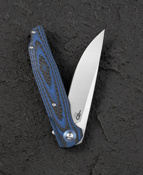 BESTECH ASCOT BG19C Interlayer with Carbon Fiber and G10 Handle 3.82" D2 Blade