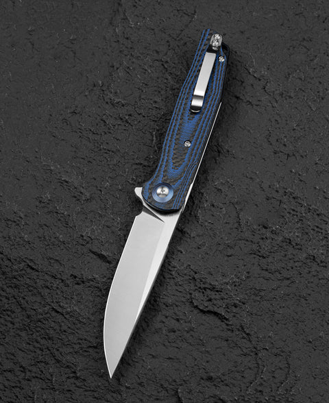 BESTECH ASCOT BG19C Interlayer with Carbon Fiber and G10 Handle 3.82" D2 Blade