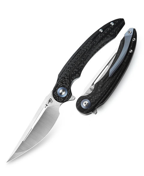 BESTECH IRIDA BG25D Interlayer with Carbon Fiber and G10 Handle 3.82" 14C28N Blade