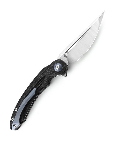 BESTECH IRIDA BG25D Interlayer with Carbon Fiber and G10 Handle 3.82" 14C28N Blade