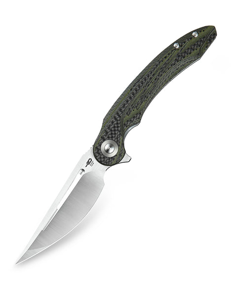 BESTECH IRIDA BG25F Interlayer with Carbon Fiber and G10 Handle 3.82" 14C28N Blade