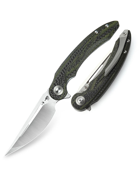 BESTECH IRIDA BG25F Interlayer with Carbon Fiber and G10 Handle 3.82" 14C28N Blade