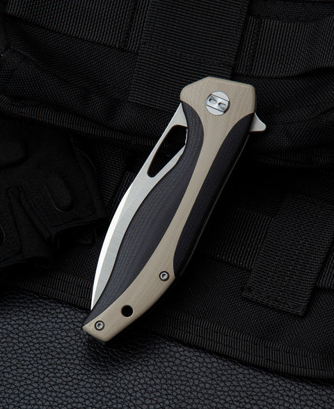 BESTECH KOMODO G10 Handle: 3.35" D2 Blade BG26B