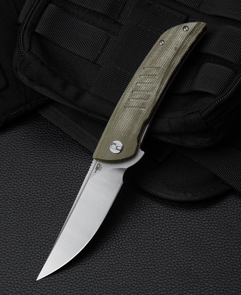 BESTECH  SWIFT  BG30A-1: Green Micarta Handle 3.54" D2 Blade