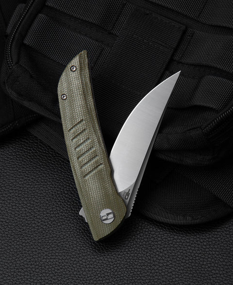 BESTECH  SWIFT  BG30A-1: Green Micarta Handle 3.54" D2 Blade