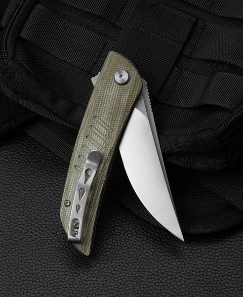 BESTECH  SWIFT  BG30A-1: Green Micarta Handle 3.54" D2 Blade