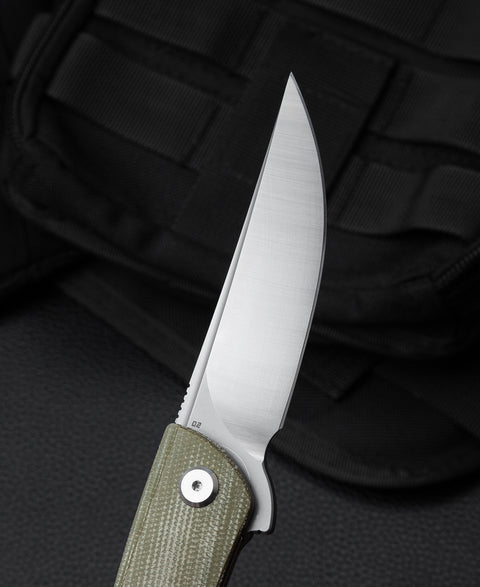 BESTECH  SWIFT  BG30A-1: Green Micarta Handle 3.54" D2 Blade