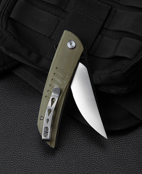 BESTECH SWIFT BG30A-2: Green Micarta Handle 3.54" D2 Blade