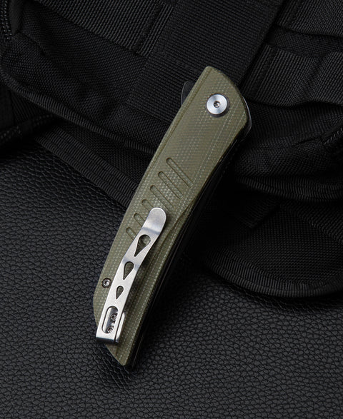 BESTECH SWIFT BG30A-2: Green Micarta Handle 3.54" D2 Blade