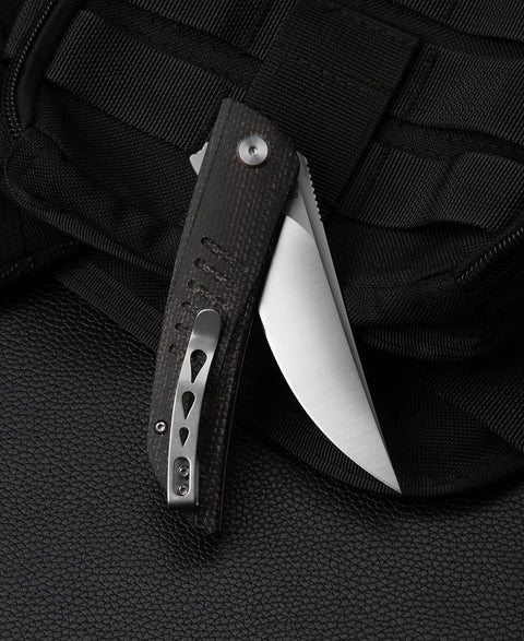 BESTECH SWIFT BG30B-1: Black Micarta Handle 3.54" D2 Blade
