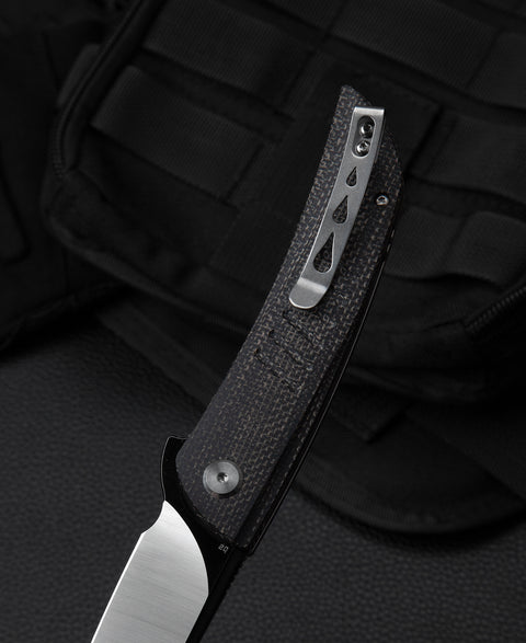BESTECH SWIFT BG30B-2: Black Micarta Handle 3.54" D2 Blade