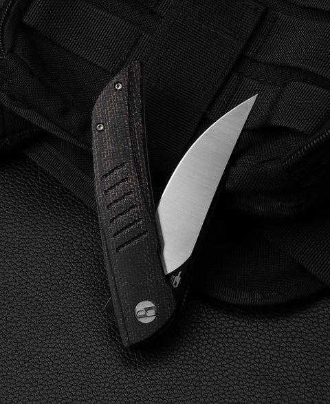 BESTECH SWIFT BG30B-2: Black Micarta Handle 3.54" D2 Blade