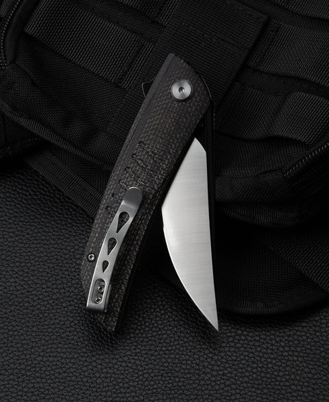 BESTECH SWIFT BG30B-2: Black Micarta Handle 3.54" D2 Blade