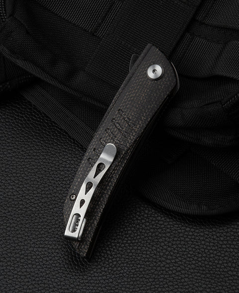 BESTECH SWIFT BG30B-2: Black Micarta Handle 3.54" D2 Blade