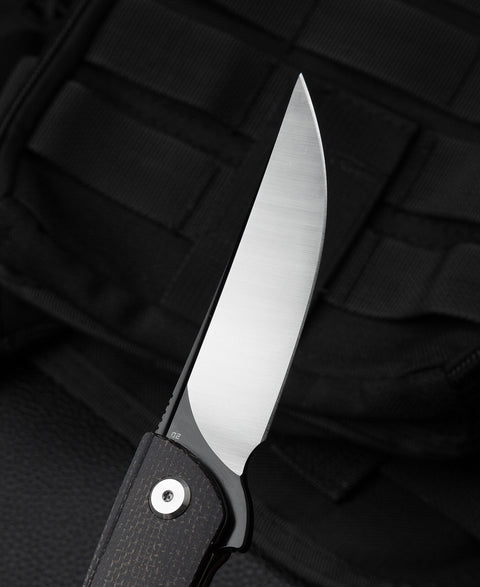 BESTECH SWIFT BG30B-2: Black Micarta Handle 3.54" D2 Blade
