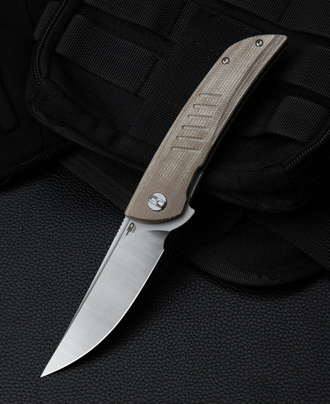 BESTECH SWIFT BG30C-1: Beige Micarta Handle 3.54" D2 Blade