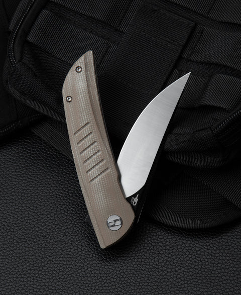 BESTECH SWIFT BG30C-2: Beige Micarta Handle 3.54" D2 Blade