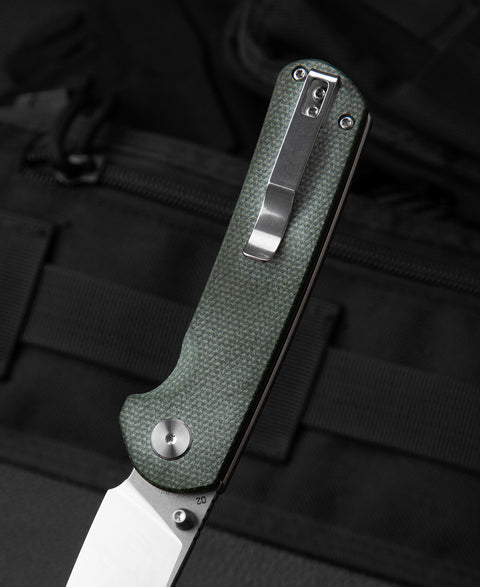 BESTECH SLEDGEHAMMER Green Micarta Handle: 3" D2 Blade BG31B-1