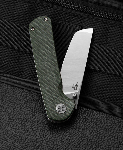 BESTECH SLEDGEHAMMER Green Micarta Handle: 3" D2 Blade BG31B-1