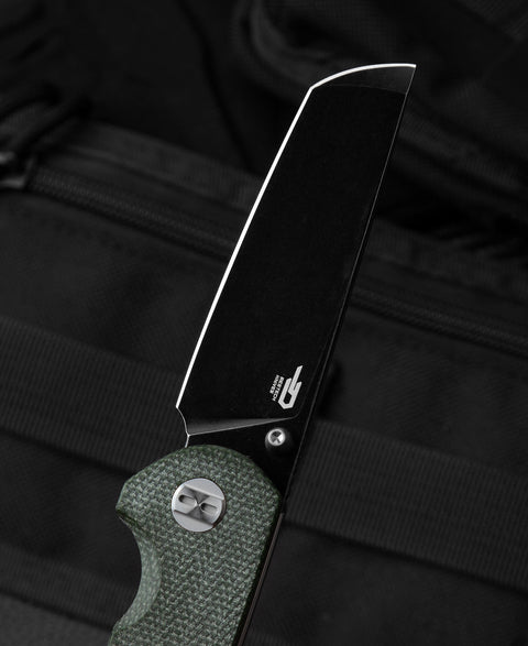 BESTECH SLEDGEHAMMER Green Micarta Handle: 3" D2 Blade BG31B-2