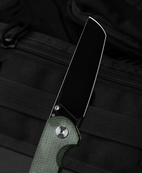 BESTECH SLEDGEHAMMER Green Micarta Handle: 3" D2 Blade BG31B-2
