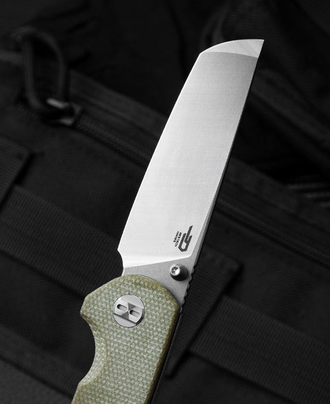 BESTECH SLEDGEHAMMER Beige Micarta Handle: 3" D2 Blade BG31D