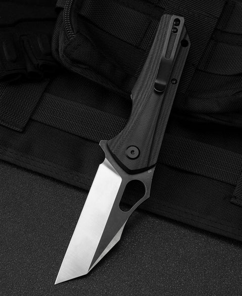 BESTECH OPERATOR Black G10 Handle: 3.47" D2 Blade BG36A