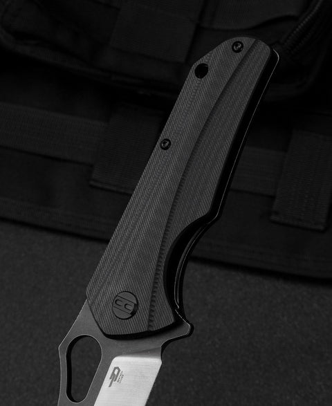 BESTECH OPERATOR Black G10 Handle: 3.47" D2 Blade BG36A