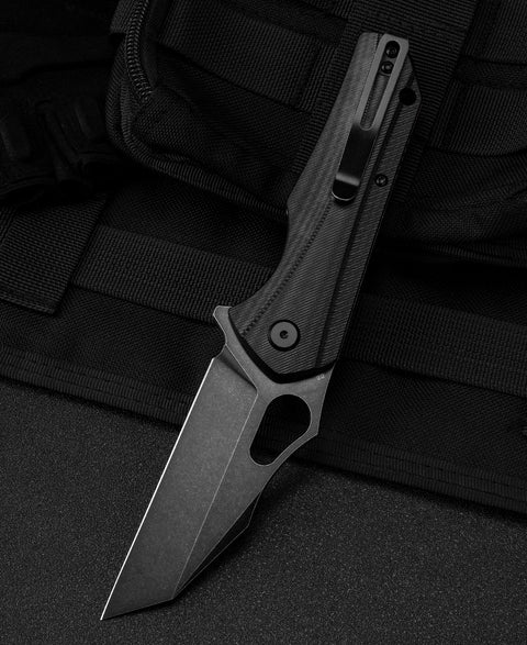 BESTECH OPERATOR Black G10 Handle: 3.47" D2 Blade BG36B