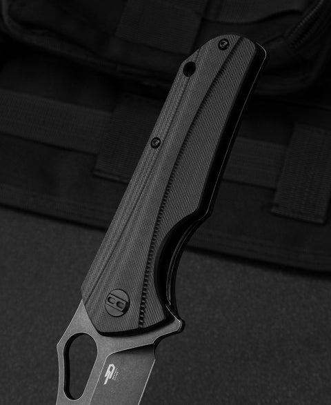 BESTECH OPERATOR Black G10 Handle: 3.47" D2 Blade BG36B