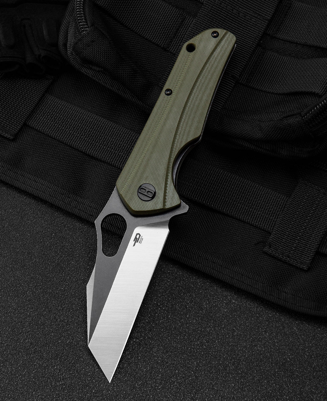 BESTECH OPERATOR Green G10 Handle: 3.47