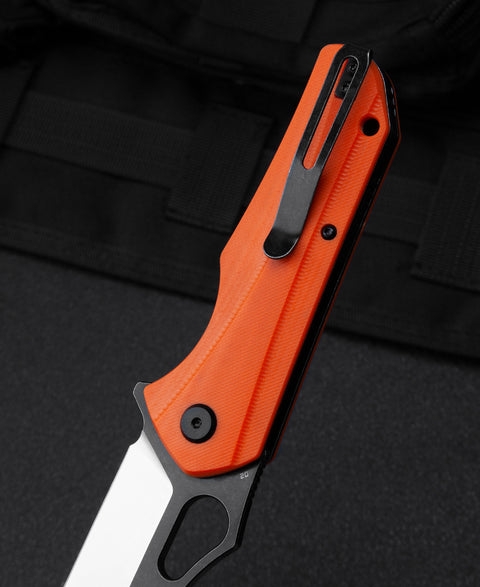 BESTECH OPERATOR Orange G10 Handle: 3.47" D2 Blade BG36D