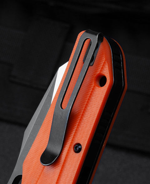 BESTECH OPERATOR Orange G10 Handle: 3.47" D2 Blade BG36D