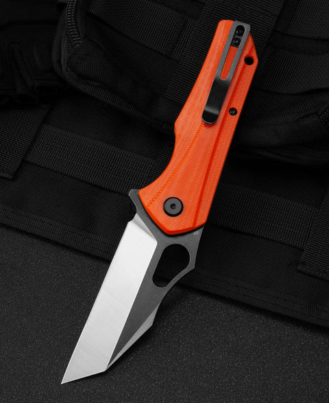 BESTECH OPERATOR Orange G10 Handle: 3.47" D2 Blade BG36D