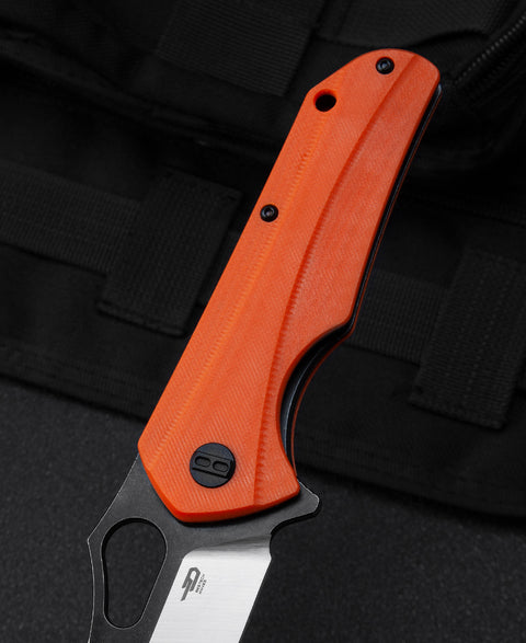 BESTECH OPERATOR Orange G10 Handle: 3.47" D2 Blade BG36D
