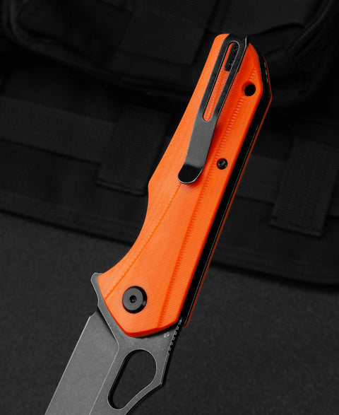BESTECH OPERATOR Orange G10 Handle: 3.47" D2 Blade BG36E