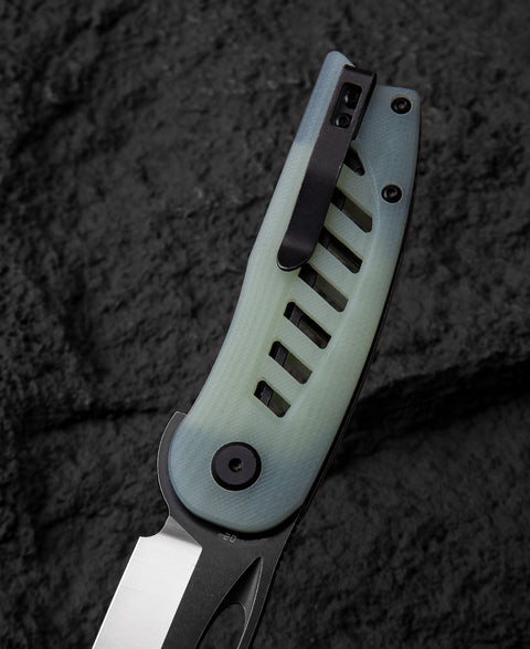 BESTECH EXPLORER Transparent G10 Handle: 2.87" D2 Blade BG37C