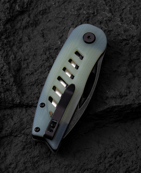BESTECH EXPLORER Transparent G10 Handle: 2.87" D2 Blade BG37C