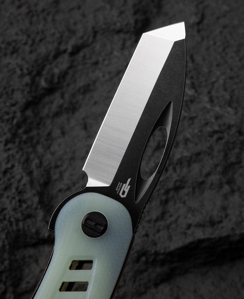 BESTECH EXPLORER Transparent G10 Handle: 2.87" D2 Blade BG37C